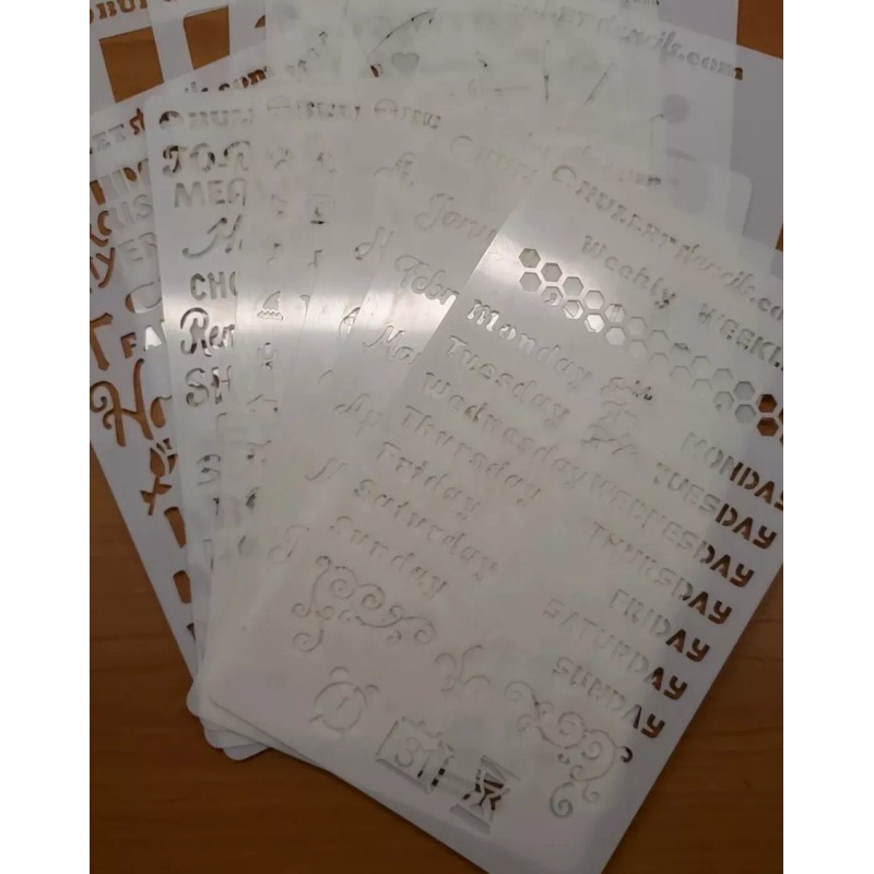 unknown Journal Stencils Starter Set Plastic DIY Crafting Drawing Templates