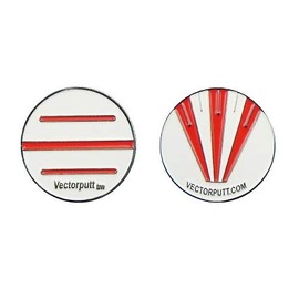 Vectorputt tm - USGA Approved Golf Ball Mark - Double Sided Golf Ball Marker with hat Clip (30mm)
