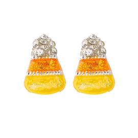 Thanksgiving Stud Earrings for Women Turkey Pie Pumpkin Maple Leaf Squirrel Sunflower Hazelnut Candy Corn Cute Thanksgiving Jewelr (Yellow Pie)