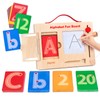 JoyCat Wooden Letter and Number Tracing Board, Alphabet Writing Practice