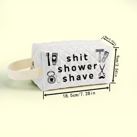 SuoSycorax Toiletry Organizer Printed Quilted Makeup Pouch for Women - Velvety Polyester Cosmetic Organizer w/Triple Compartments, Travel & Makeup Brush Holder