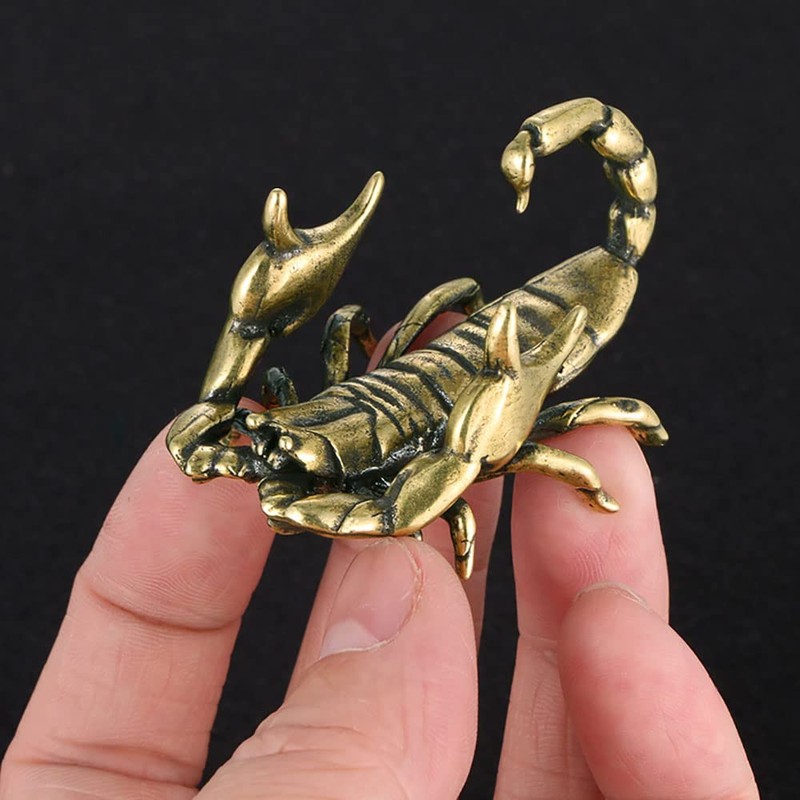 TEAMWILL Small Brass Metal Statue Ornament Animal Figurines Figurine House