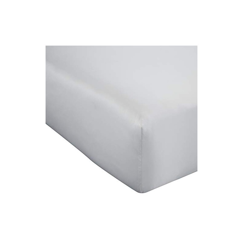 Catherine Lansfield Silky Soft Satin King Fitted Sheet Silver Grey