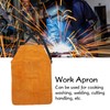 Welding Apron Leather Adjustable Strap Anti Splashing Flame Retardant for