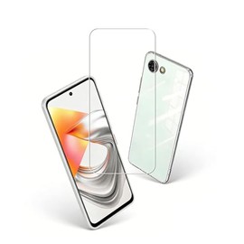 Compatible with Nubia S2E Glass Film + Nubia S2R Case Tempered Glass Made by Japan Asahi Glass 9H Hardness High Transmittance Shock Absorption Fingerprint Prevention Case TPU Material Thin Lightweight