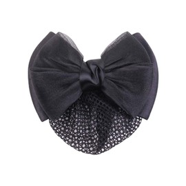Lurrose Bowknot Hair Net Hair Bun Cover Women Hair Clip Barrettes Net Snood Hairnet Lace Bow Bow-knot Decor Hair Clip Hairnet
