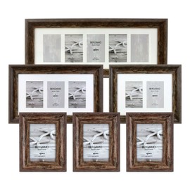 Kenro Bergamo Series Rustic Brown Wood Effect Photograph Frame 8x10 Inch / 20x25cm - BERG2025BN