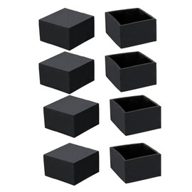 uxcell 50mmx50mm Rubber Chair Leg Floor Protectors Table Feet Tips Covers Caps 8pcs