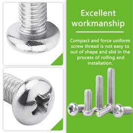 Vlookee 540PCS Machine Screws Assortment Kit #2-56#4-40#6-32 Phillips Pan Head Assorted Nuts Bolts and Flat Washers Kit,Stainless Steel Bolts and Nuts Kit,with Storage Box,for Home Projects