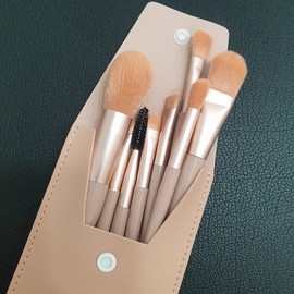 Travel Mini 8-Piece Makeup Brush Storage Set Pouch 2ea