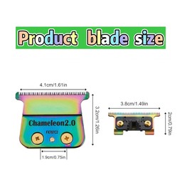 FX707Z Replacement DLC 2.0 Trimmer Blade Compatible with BaByliss FX787 & FX726 Trimmer,Compatible with BaByliss DLC 2.0 Trimmer Blade (Colorful-002)
