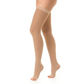 Relaxsan Antiembolism M1370A (1 Pair - Skin, XL) Open-toe anti-embolism hold up stockings - K2-25-32 mmHg