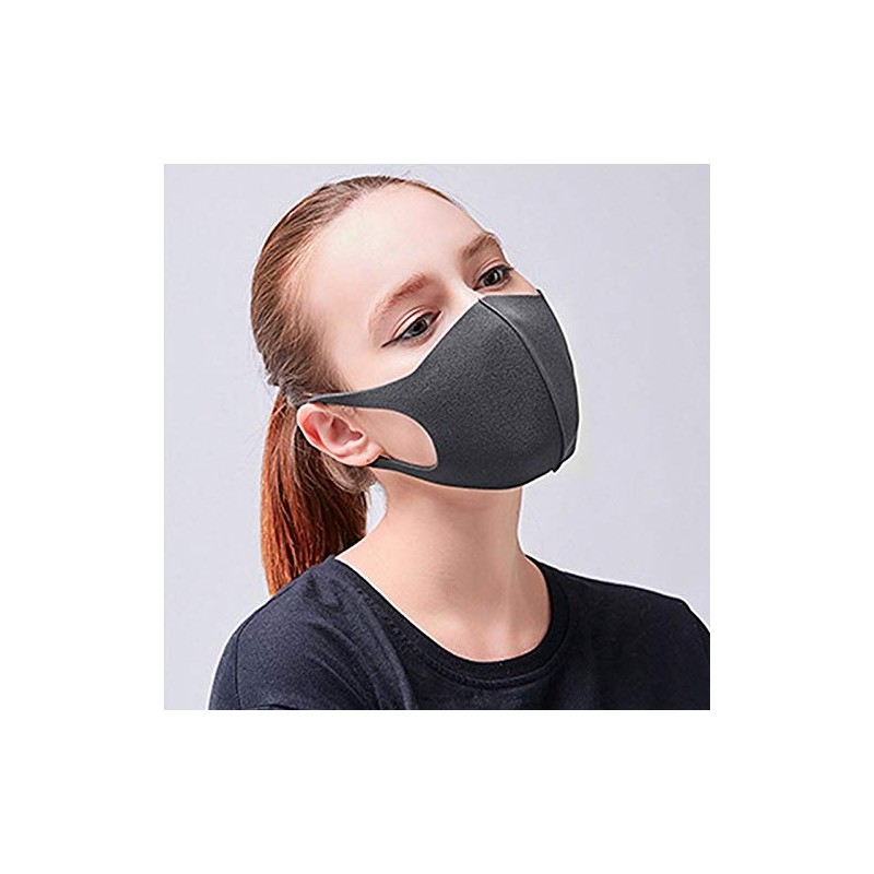 SHOP-STORY Unisex Nose Mouth Mask Breathable Reusable Polyurethane Anti-Dust Black