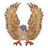 Large Eagle Back Patch Brown - 25 x 28 cm