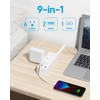 Short Extension Cord 1ft - Olcorife Flat Plug Power Strip