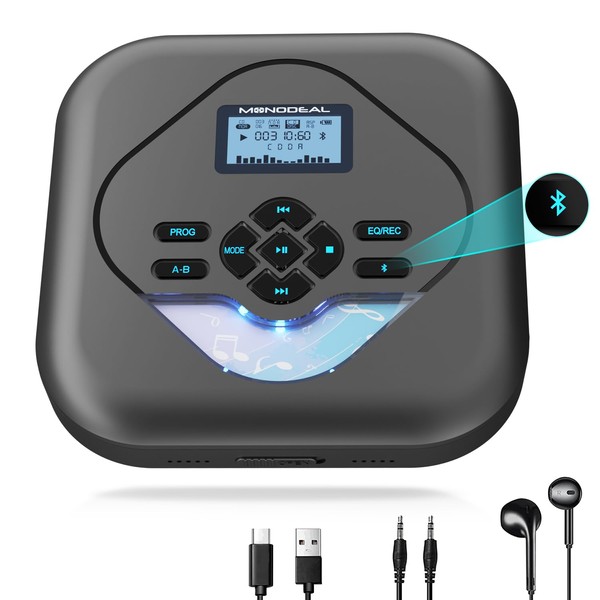 CD Player Portable with Speaker, 2023 MONODEAL Portable CD Player