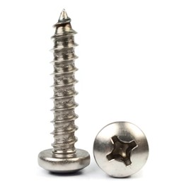 Phillips Pan Head Sheet Metal Screws 18-8 Stainless Steel - #10 x 5/8" Qty-250