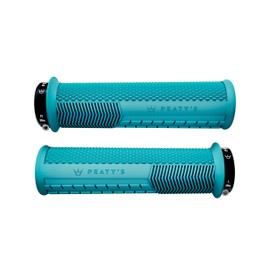 Peaty's Monarch Grips - Blue/Knurl/Thick - Race Control, Durable, Ergonomic Finger Bars, Comfort Thumb Pad, All Day Riding, All Weather & Terrain, MTB Enduro Downhill Ebike Mountain Bike