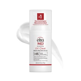 EltaMD UV Clear Face Sunscreen SPF 46, Oil Free Sunscreen with Zinc Oxide, Dermatologist Recommended, 0.5 oz