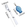 Folding Forks Silverware with Case Portable Foldable Travel Camping Fork