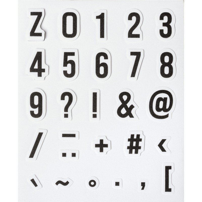 Heyda Stamp Set "Letters & Numbers 2" White