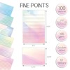 Mini Stationery Set, 100 Piece Set (50 Lined Watercolor Sheets