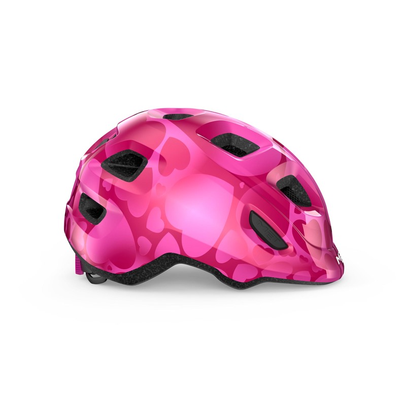 MET - Hooray Children's Cycling Helmet In Pink / Hearts