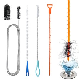 4 Stück Abflussreiniger Spirale, Rohrreinigungsspirale, Abflussspirale, Abflussbürste und Flexible Rohrreinigungsbürste, Lang 61inch Rohrreinigungsspirale Schlauchbürste für Küche Bad Abwasserkanäle