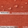 MIULEE 84" Long Scalloped Shower Curtain Linen Textured with 12