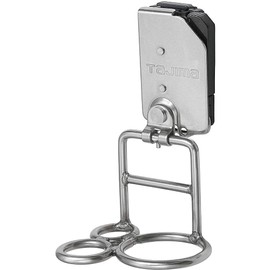 Tajima Safety System Detachable Tool Holder, High Durability Extra Thick Stainless Steel, Hammer 3-Hole Adjustable SFKHS-H3M - Easy attachment and detachment, can be attached to belt later, easy