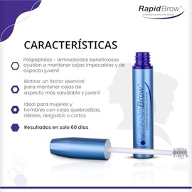 rapidBrow Suero para mejorar las cejas de 0.1 fl oz - Suero hidratante para cejas visiblemente más gruesas con complejo de hexateína 2