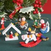 24PCS Christmas Tree Hanging Ornaments Wooden Hanging Decorations Set Mini