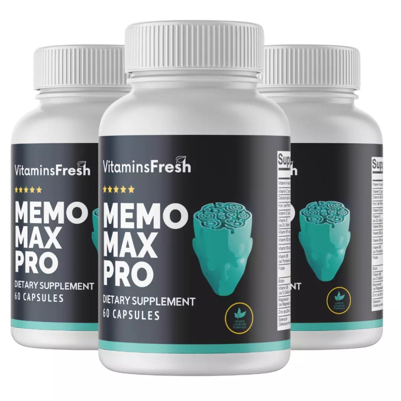 Memo 3 Bottles Memo Max Pro dietary supplement 60 Capsules