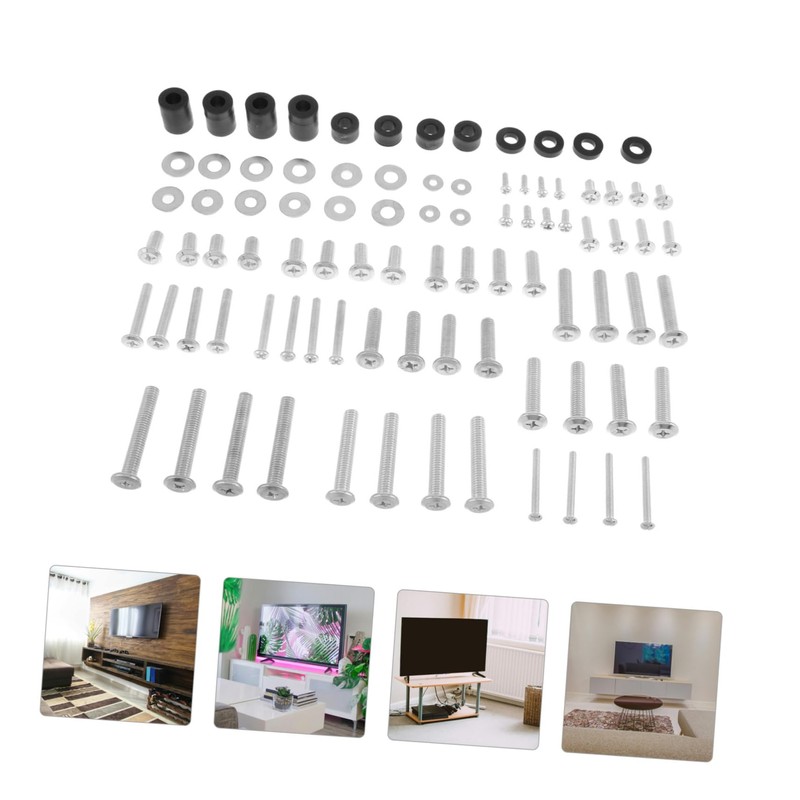 iplusmile 88pcs Tv Mount Screw Kit Heavy Duty Wall Installation