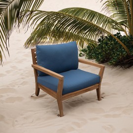 Tommy Bahama Deep Seating Lounge Cushion, 23" X 24" X 4", Bamboo Bay Cobalt