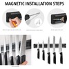 Diamosteel 6PCS Kitchen Knife Set with Magnetic Knife Holder for
