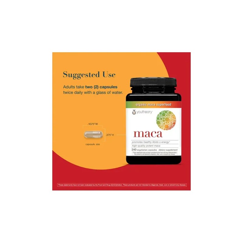 Maca Youtheory 240 Capsulas 1000mg