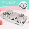 5-piece stainless steel nail liquid container, mini liquid container, non-slip
