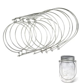 8 Pack Mason Jar Wire Hangers, Mason Jar Handle & Wire Hanger for Canning Jars Stainless Steel Mason Jar Lid Holder, Hanging Hook for Wide Mouth Canning Jars, Durable for Jar Storage & Display
