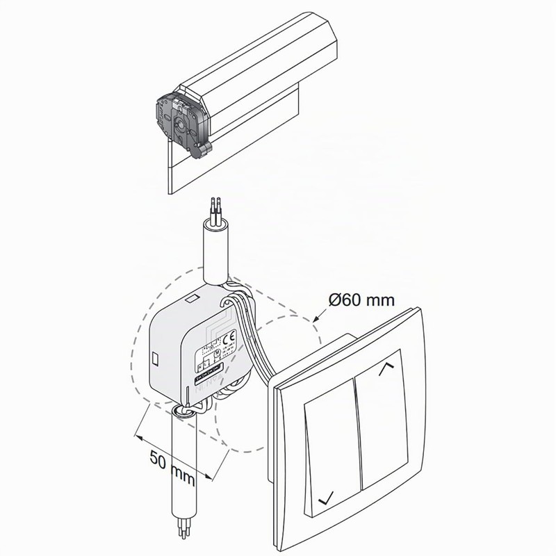 Somfy 2401162 Flush-Mounted Receiver RTS for Roller Shutters | TaHoma