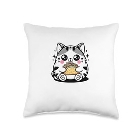 Cute Taco Cat Kawaii Kids Boys Girls Throw Pillow