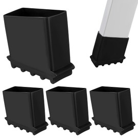 DOITOOL 4 Pcs Ladder Feet Rubber Pads,Non Slip Ladder Feet Covers,Step Ladder Foot Pads Antiskid Ladder Leg Protective Covers,Ladder Feet Mats,Replacement Ladder Accessories