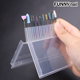 Nail bit holder, 20-compartment case-type bit holder, bit stand / 네일비트 거치대 20칸 케이스형 비트홀더 비트받침대