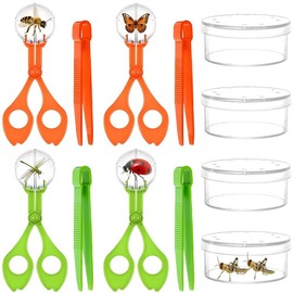 Bug Hunting Kit, 12 Pcs Bug Collecting Kit for Kids with Transparent Observation Boxes, Bug Catcher for Outdoor Nature Adventures