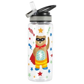 Home Tune 23oz Kids Water Bottle for School Boys, BPA FREE, Leak Proof Flip Straw, Easy Clean, Carry Handle (Flash Bear)