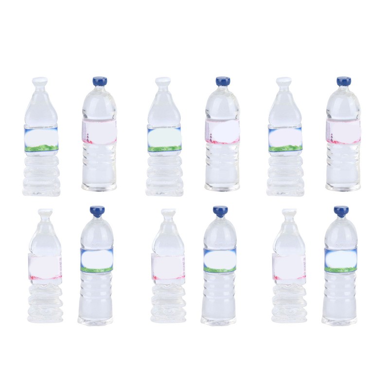 40pcs Dollhouse Water Bottles Set 4 Styles Miniature Drinking Accessories