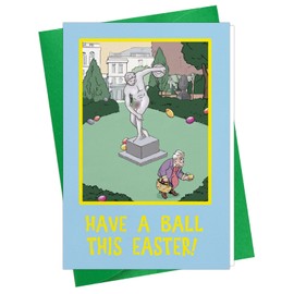 D24TIME Funny Easter Cards 4"x 6" Easter Eggs Greeting Card with Envelopes for Friends Happy Easter Festive Gifts Cards Spring Greeting Card for Adults Husband Men