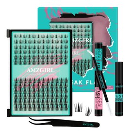 Fairy Lash Clusters Kit 144 Pieces Manga Eyelash Extension Kit DIY Eyelash Extension Kit with Eyelash Binding and Seal, Eyelash Glue Remover and Eyelash Applicators (White)