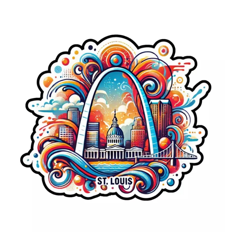 Texas Hart Designs St Louis Missouri Fridge Magnet