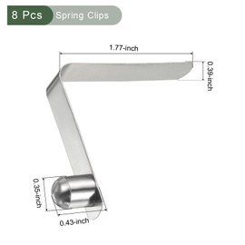 YOKIVE 8 Pcs Kayak Paddle Snaps, Pole Push Button Spring Clip Steel Hollow Button Locking Tubes Single Pin Great for Camping, Umbrellas (Silver, 0.43x0.35-Inch)